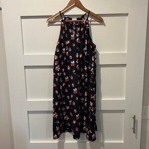 Pixley Tammi Keyhole Dress Navy Floral Size Large
